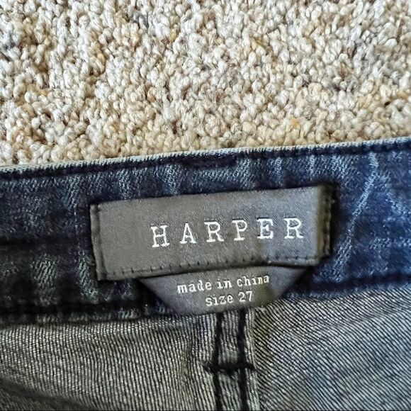 Harper Medium Wash High Rise Raw Hem Skinny Jeans Size 27 - Picture 3 of 6
